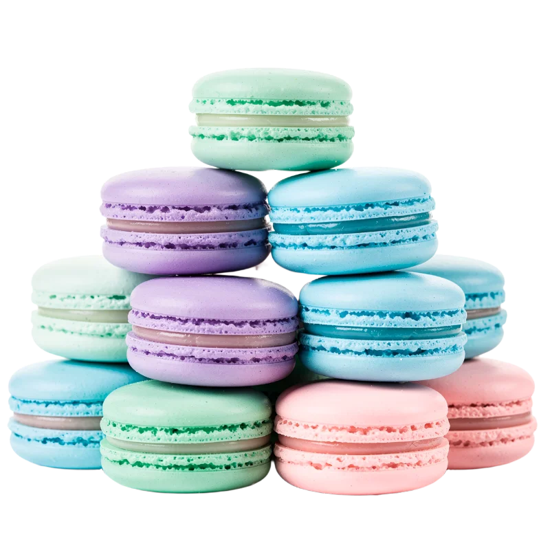 Stack of Colorful French Macarons — Food transparent PNG image, colorful