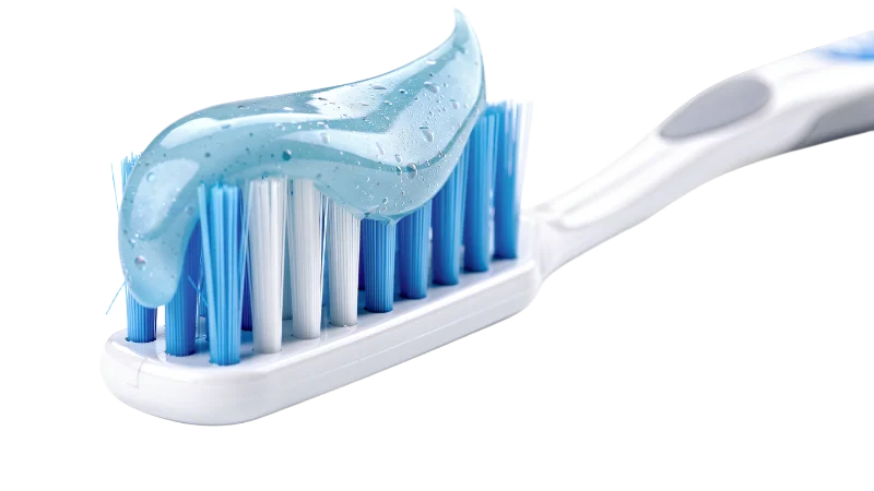 Toothbrush with Blue Gel Toothpaste — Other transparent PNG image, care